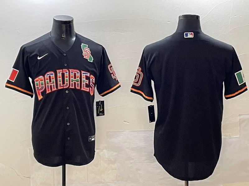 Men San Diego Padres Blank Black Fashion Game 2025 Nike MLB Jersey style 3